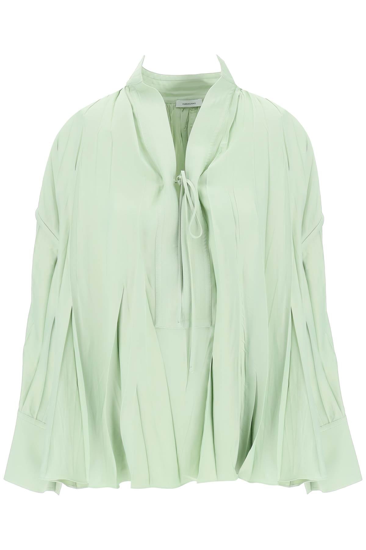 FERRAGAMO Green Caftan-Style Blouse