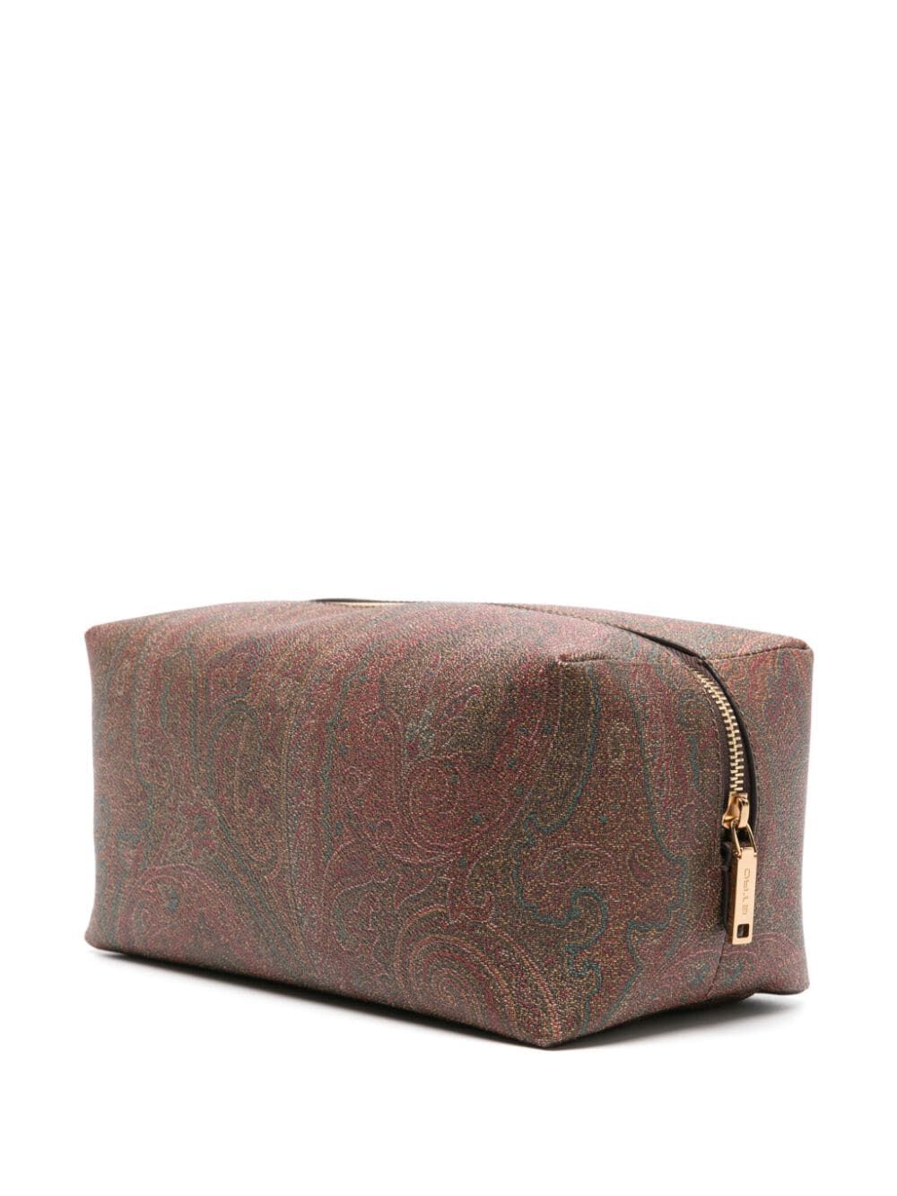 ETRO Brown Paisley Fabric Men's Clutch Handbag