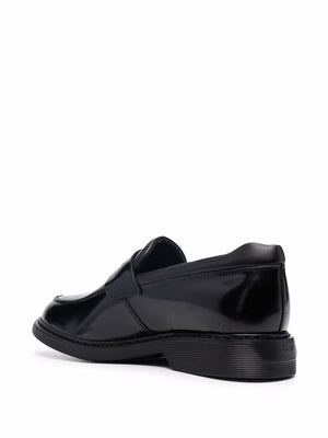 HOGAN Black Leather Moccasins for Men - Classic Style and Casual Flair - Memory Foam Cushioning - Made in Italy