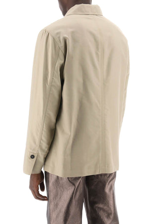 FERRAGAMO Men's Khaki Overshirt for SS24