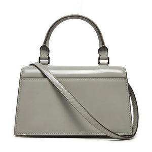 Cloud Gray Mini Leather Top-Handle Bag by Tory Burch for Women SS24