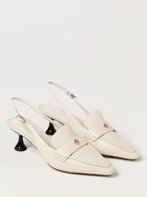 TORY BURCH Chic Ivory Slingback Ballerina Heels 55mm