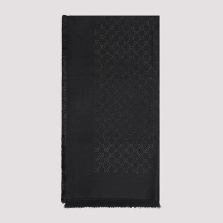 GUCCI GG Leggero Lurex Cashmere Scarf