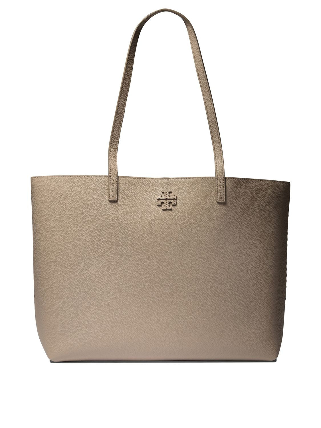 TORY BURCH McGraw Elegant Beige Leather Tote