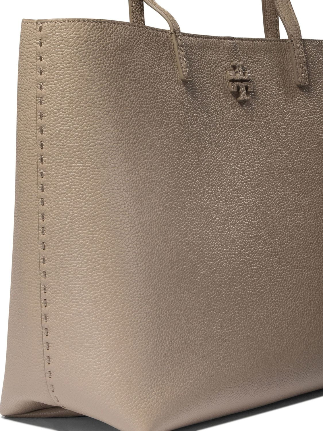 TORY BURCH McGraw Elegant Beige Leather Tote