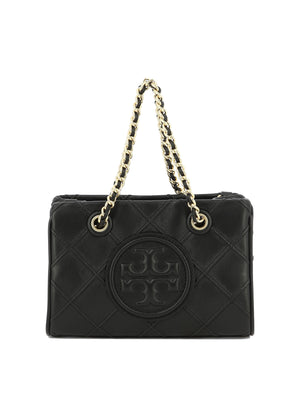 TORY BURCH Mini Black Lambskin Chain Tote for Women, SS24