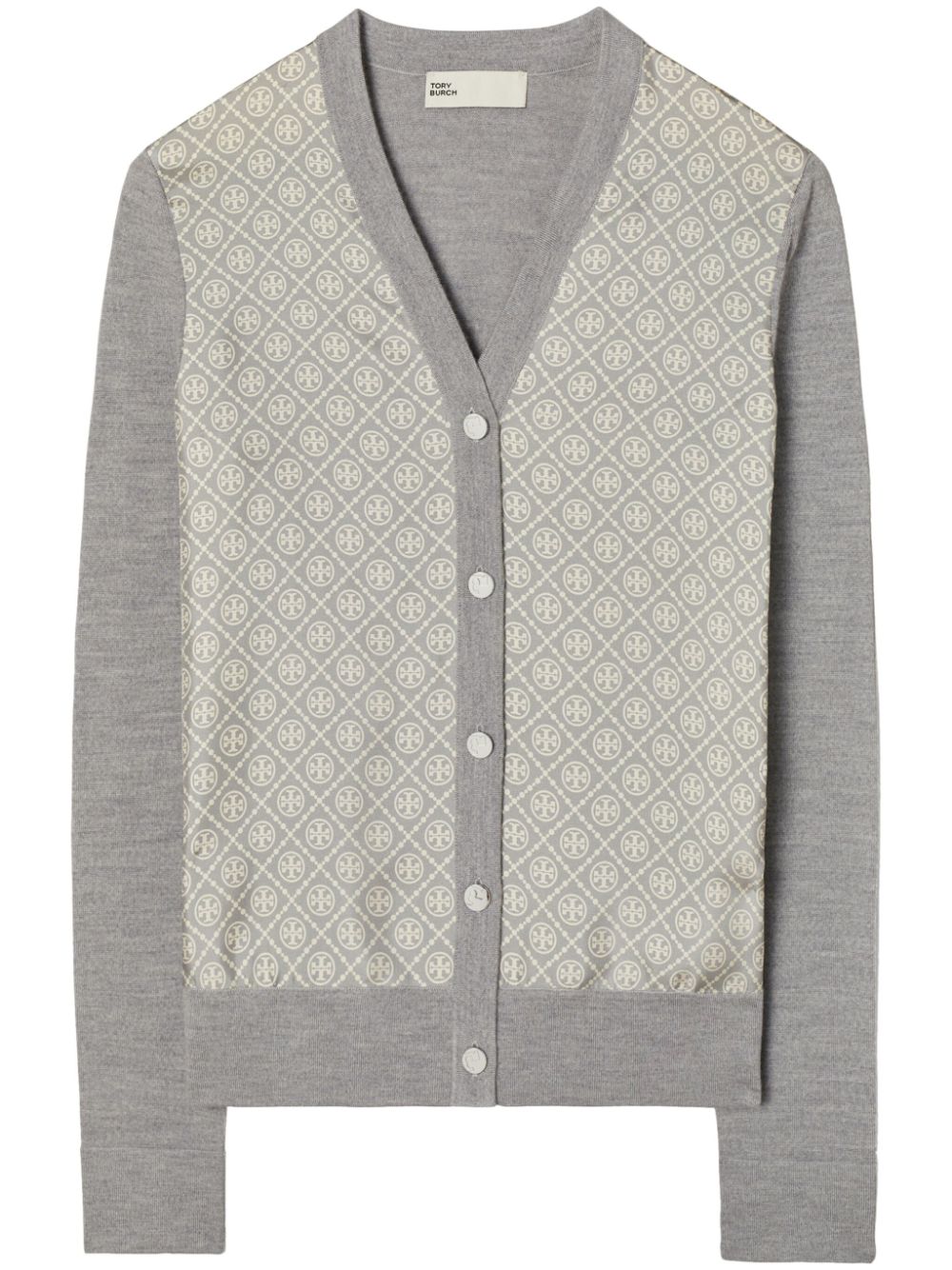 TORY BURCH Luxury Wool V-Necked Cardigan