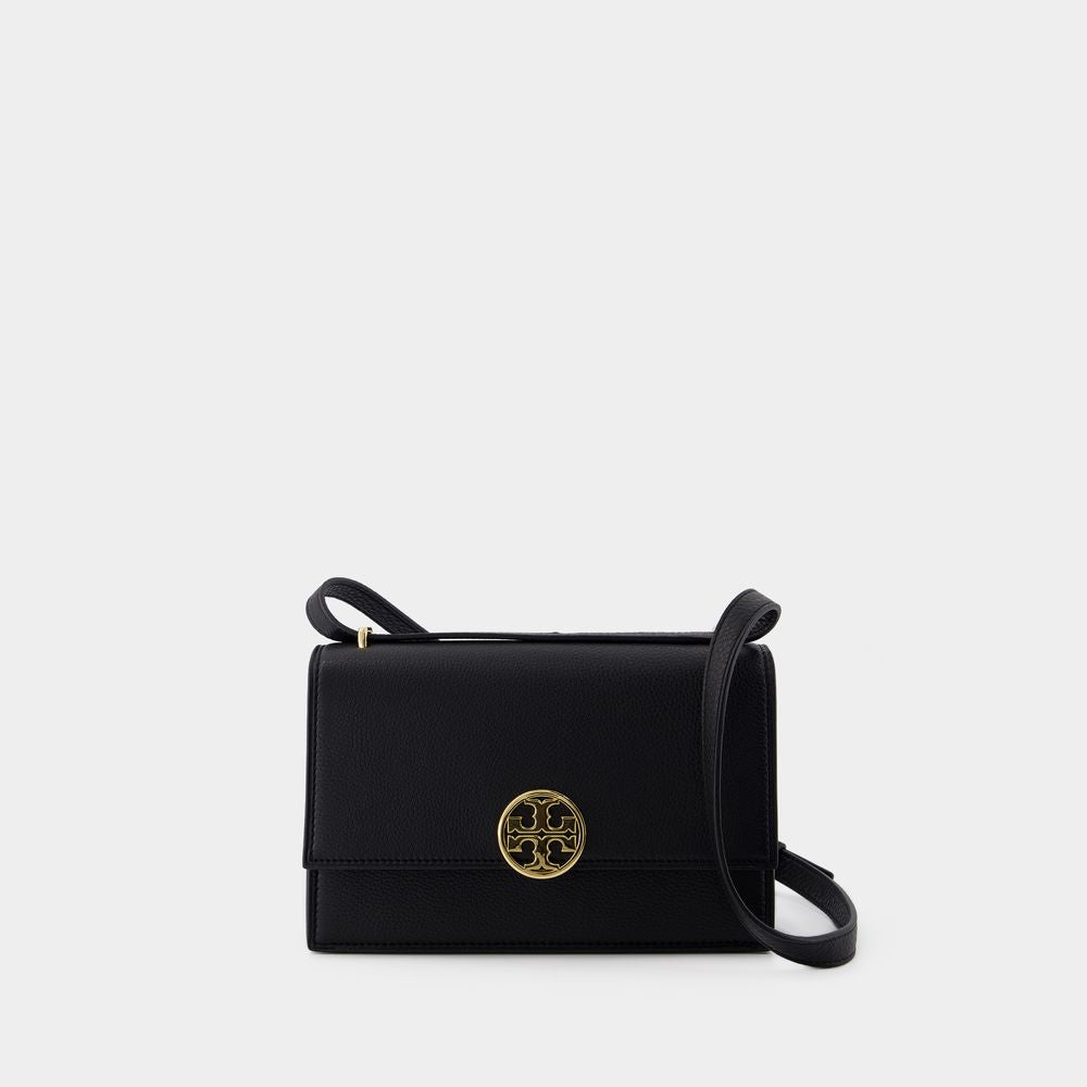 TORY BURCH Mini Pebbled Leather Shoulder Handbag