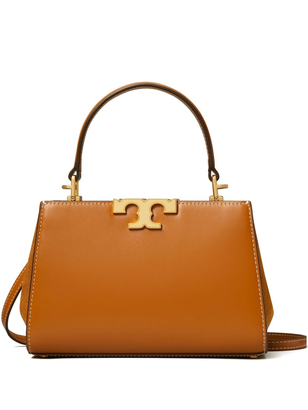 TORY BURCH Elegant Mini Leather Satchel with Suede Accents