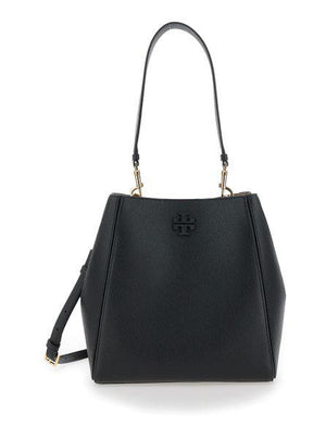 TORY BURCH Mini Grained Leather Bucket Handbag - FW24