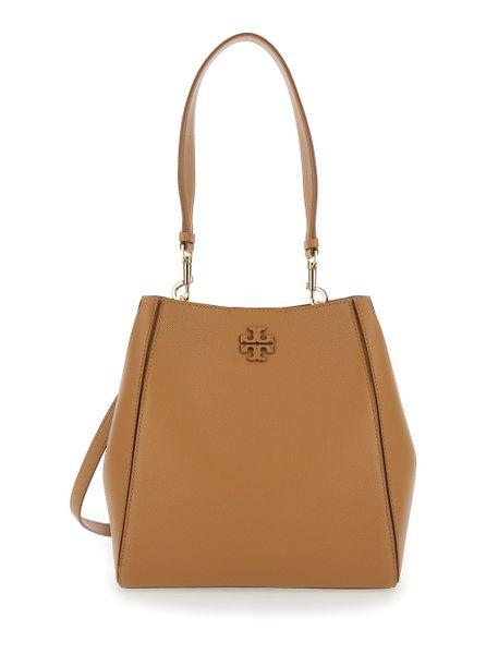 TORY BURCH Mini Grained Leather Bucket Handbag - FW24