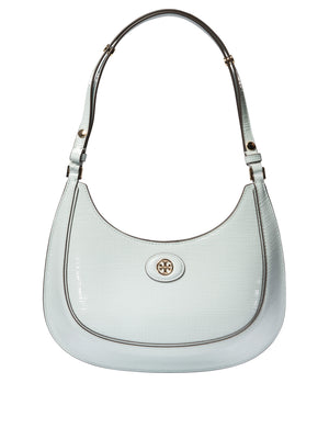 TORY BURCH Robinson Crosshatched Crescent Mini Shoulder Bag