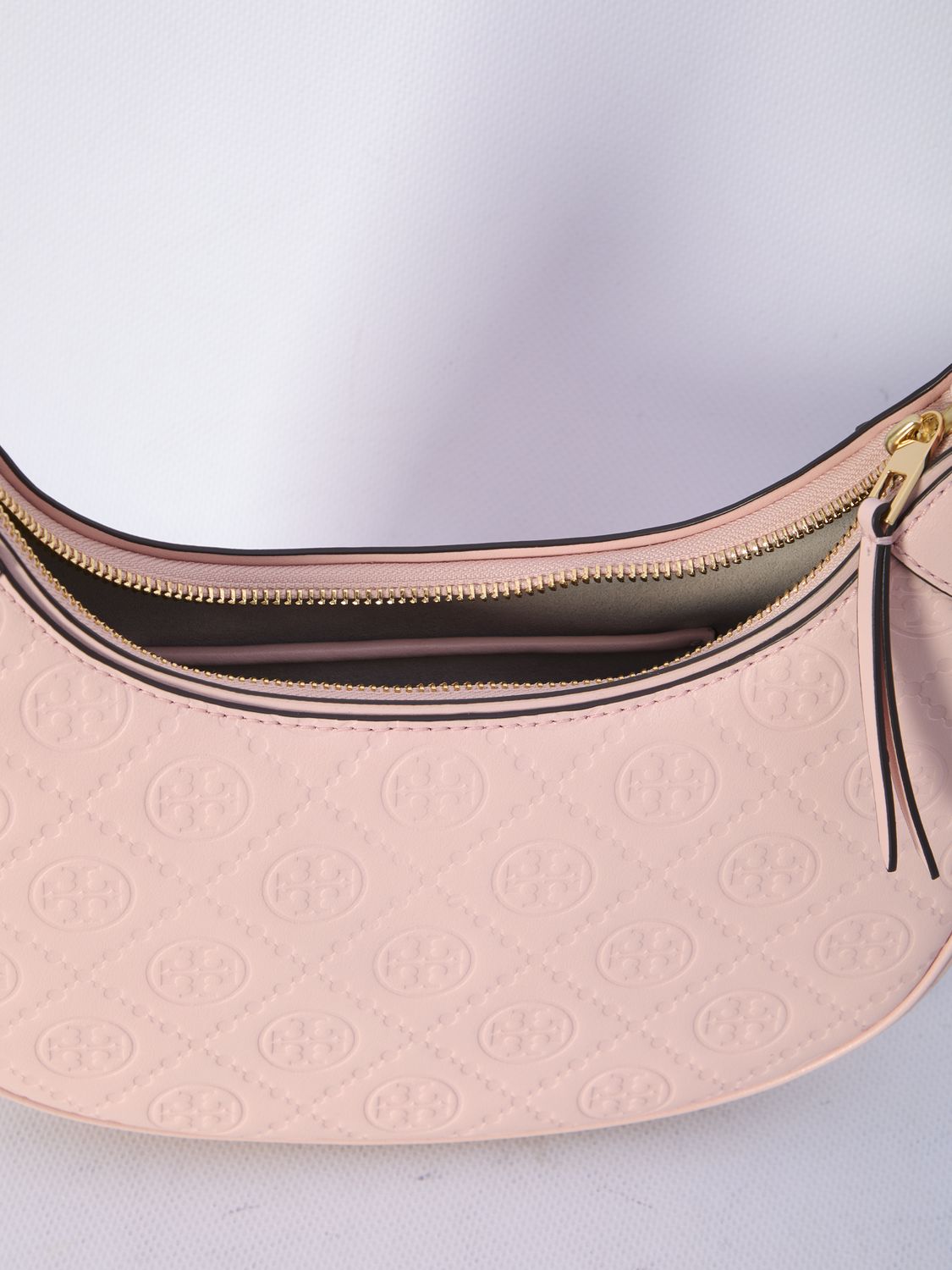 TORY BURCH Mini Crescent Handbag with T Monogram Motif