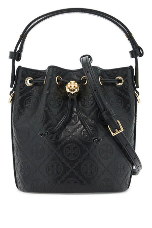 TORY BURCH Mini Monogram Leather Bucket Handbag