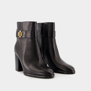 TORY BURCH Chic Leather Ankle Boots with Twist-Lock Detail