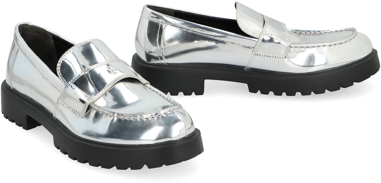 TORY BURCH Metallic Eco Leather Loafers