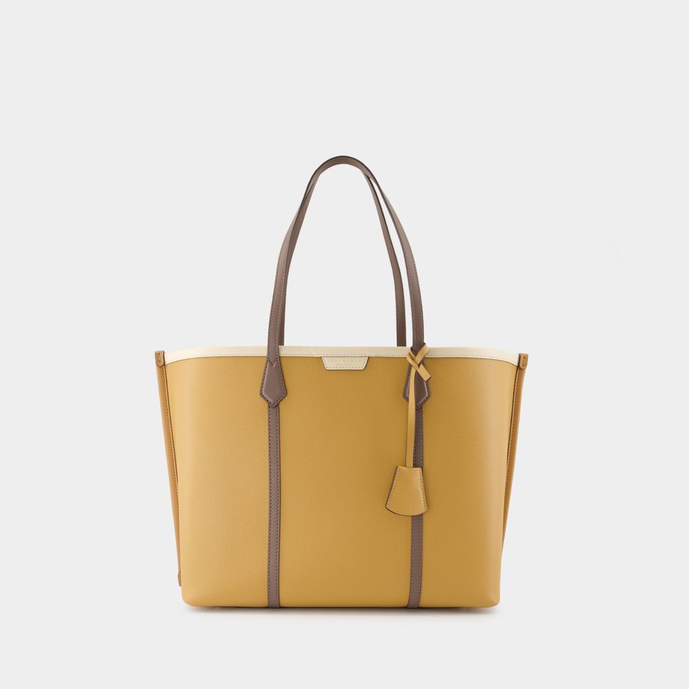 TORY BURCH Perry Autumn Tote - Luxurious Brown Leather