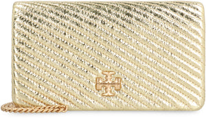 TORY BURCH Mini Leather Wallet on Chain - Metallic Finish