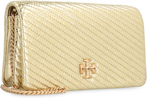 TORY BURCH Mini Leather Wallet on Chain - Metallic Finish