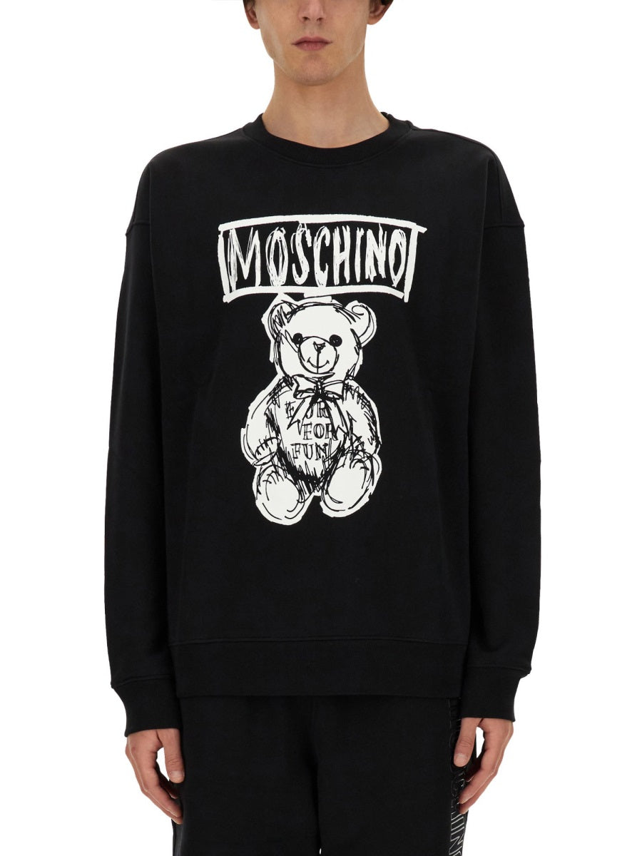 MOSCHINO COUTURE Cotton Logo Sweatshirt - Size L