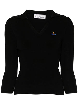 VIVIENNE WESTWOOD Cotton and Cashmere Blend Polo Shirt for Women