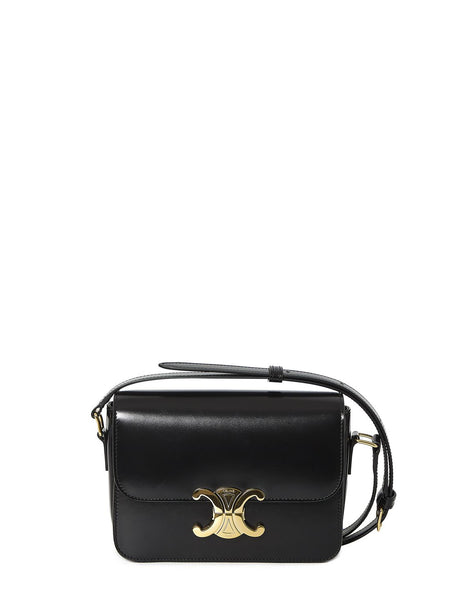 CELINE Teen Triomphe Mini Handbag in Luxurious Shiny Calfskin