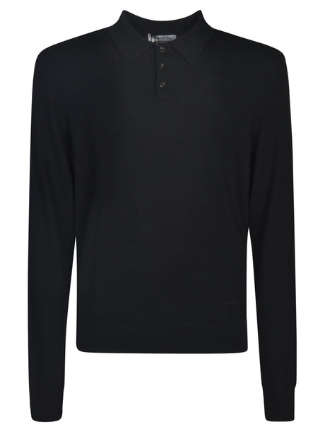 Lanvin Stylish Black Pullover Sweater for Men