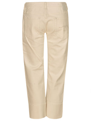 R13 Effortless White Trousers for Women