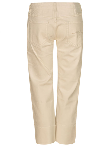 R13 Effortless White Trousers for Women