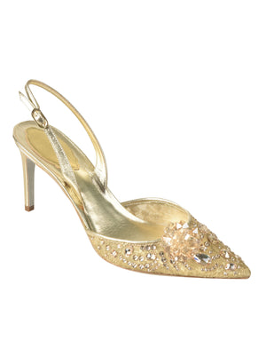 René Caovilla Elegant Golden Brown Sandals for Women