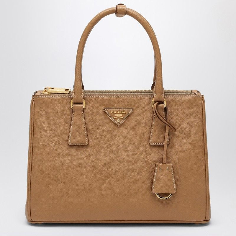 PRADA Medium Beige Saffiano Leather Handbag