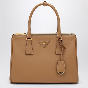 PRADA Medium Beige Saffiano Leather Handbag