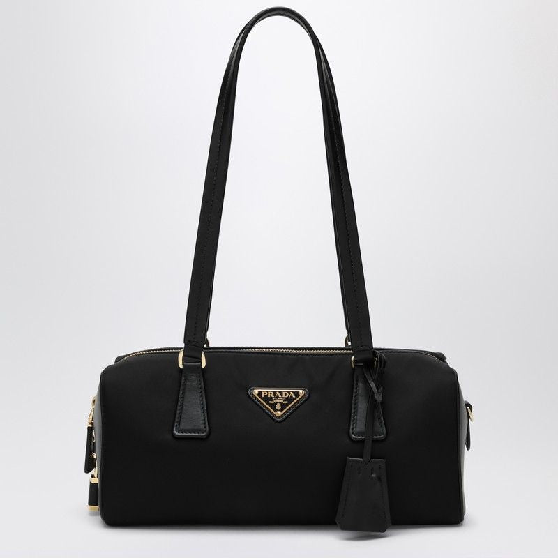 PRADA Medium Black Re-Nylon and Leather Top Case