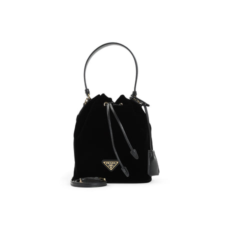 PRADA Velvet Bucket Handbag - 16CM x 18CM x 11.5CM