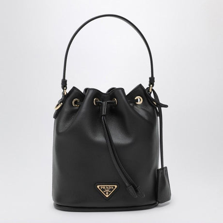 PRADA Mini Classic Leather Bucket Handbag