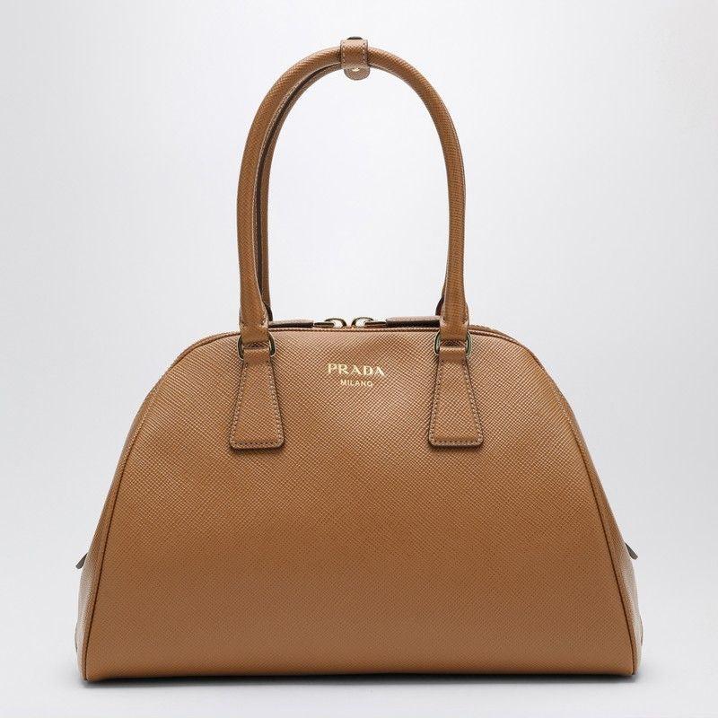 PRADA Medium Caramel Saffiano Handbag