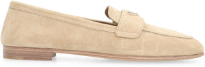 PRADA Chic Ecru Suede Loafers