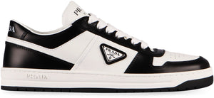 PRADA Downtown Chic Leather Low-Top Sneakers