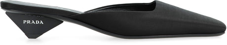 PRADA Satin Flat with Sculptured Heel and Square Toeline for Women