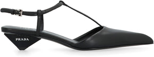 PRADA Sleek Leather Slingback Pumps for the Modern Woman