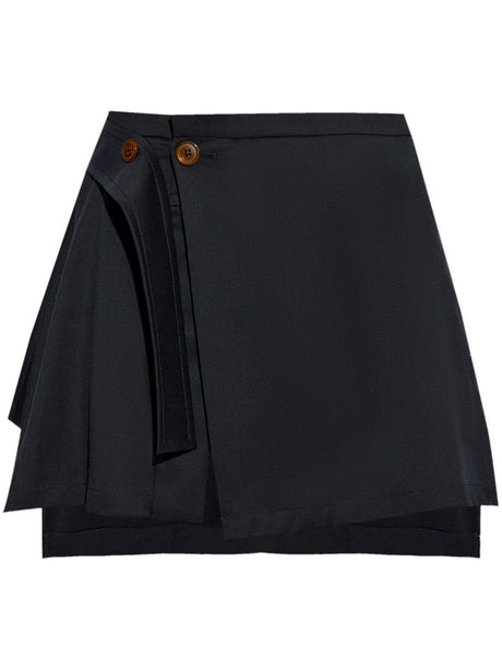 VIVIENNE WESTWOOD Asymmetric Wool Kilt Skirt - Thigh-Length