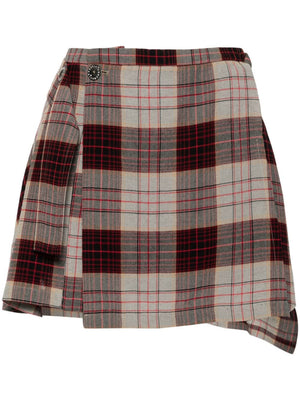 VIVIENNE WESTWOOD Asymmetric Wool Kilt Skirt - Thigh-Length