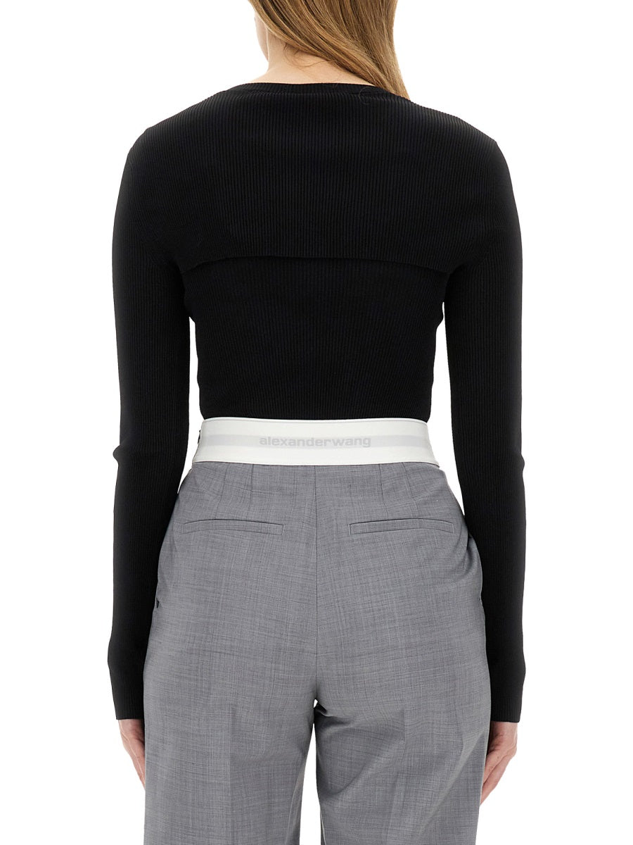 ALEXANDER WANG Chic Cropped Sweater