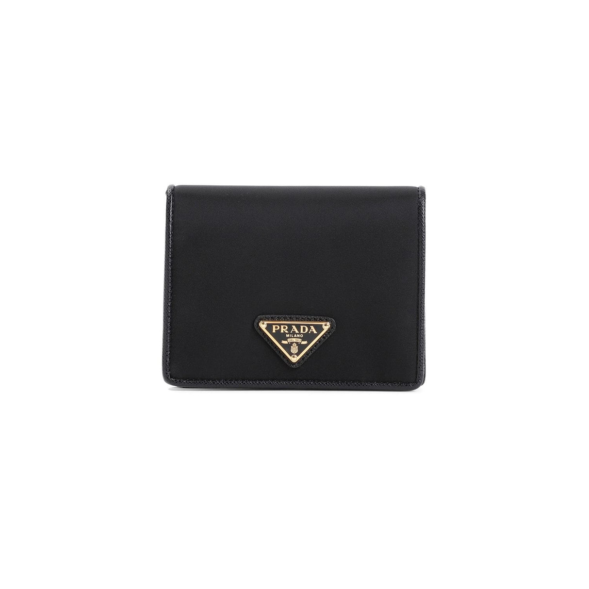 PRADA Mini Wallet - Elegant Polyamide and Leather Design (11cm x 9cm x 3cm)