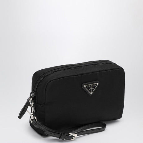 PRADA Mini Black Re-Nylon Briefcase with Leather Accents