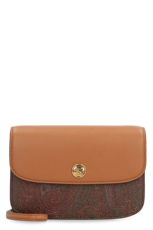 ETRO Coated Paisley Jacquard Crossbody Handbag - Saddle Brown