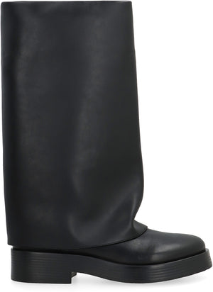 CASADEI Elegant Leather Boots with 34.5 cm Shaft Height