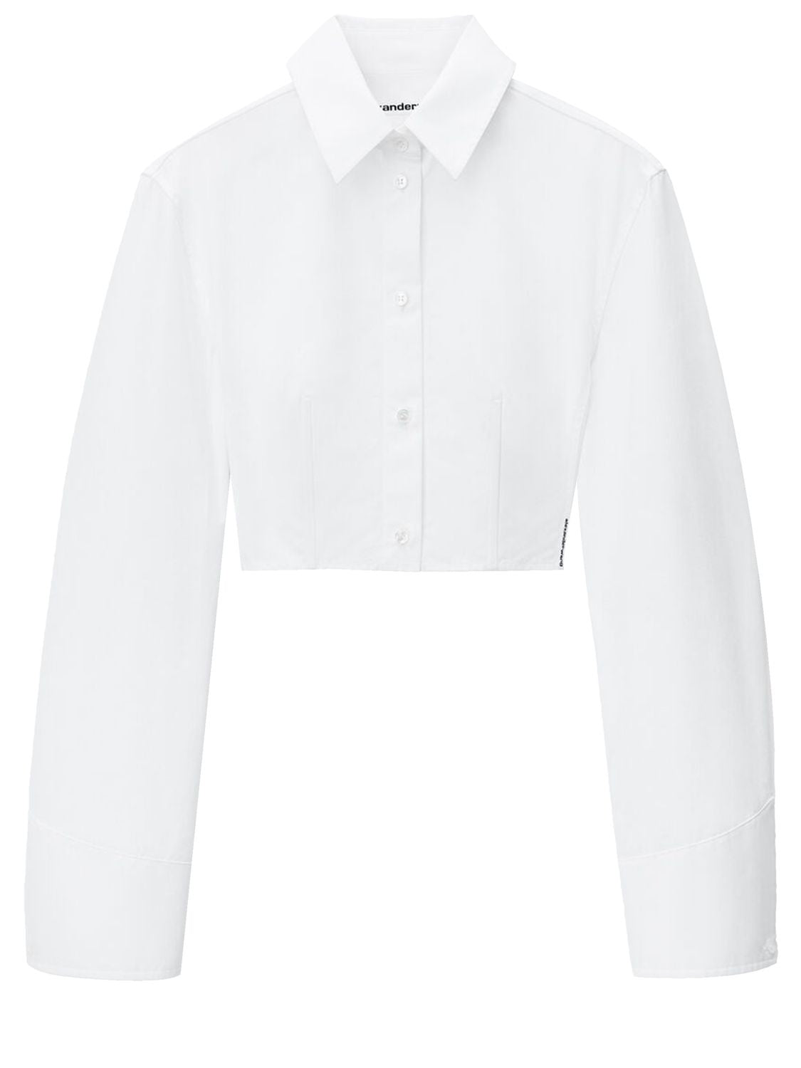 ALEXANDER WANG Light-Blue Cropped Structured Shirt for Women - SS24 Collection