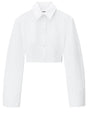 ALEXANDER WANG Light-Blue Cropped Structured Shirt for Women - SS24 Collection