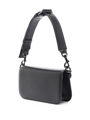 VALENTINO GARAVANI Men's Mini Black Leather Shoulder Bag for Fall/Winter 2024